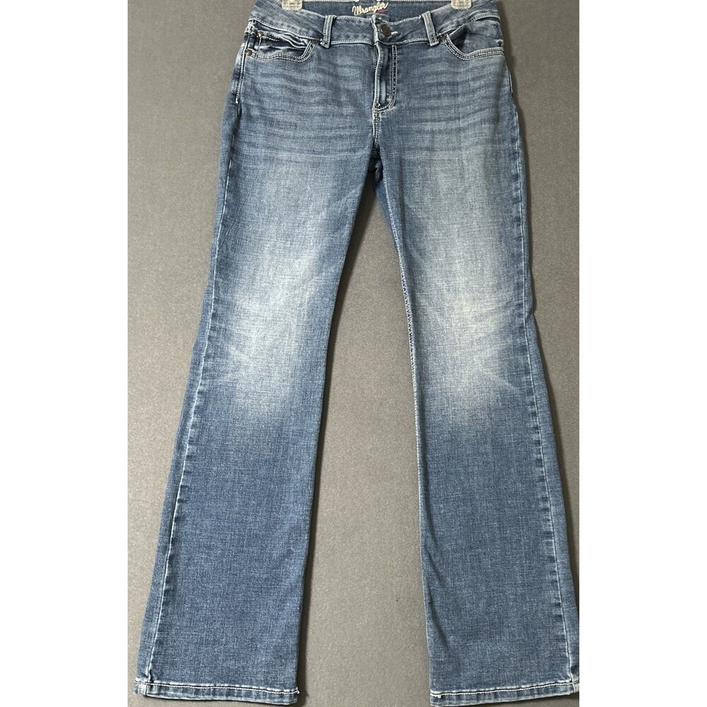 Wrangler Women’s Bootcut Jeans Blue Denim Regular Fit Mid Rise Sz 11